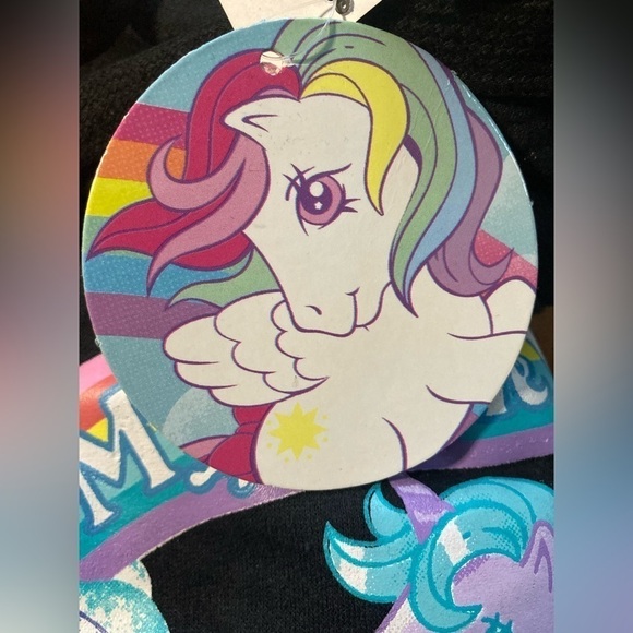 My Little Pony Cropped Black Hoodie NWT - Picture 4 of 5